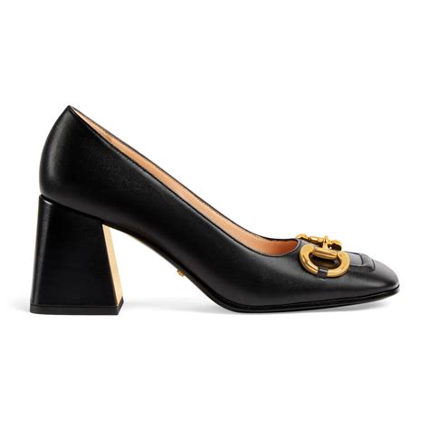 gucci women's baby mid-heel horsebit pumps|Women's Designer Luxury Mid Heels Pumps .